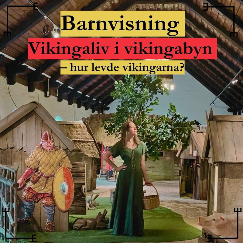 Barnvisning i vikingabyn