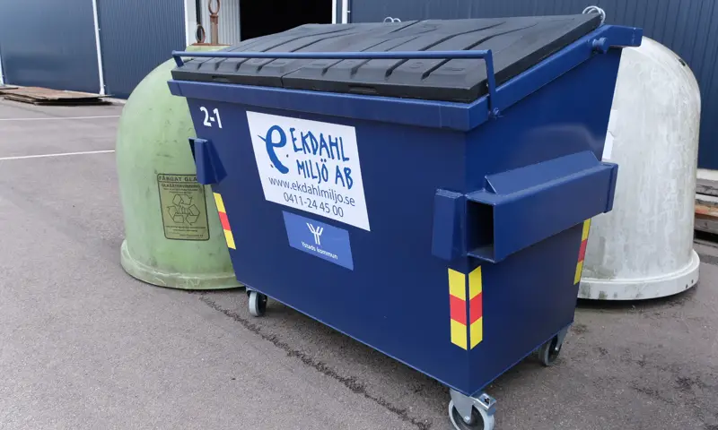 container 2 m3, på hjul