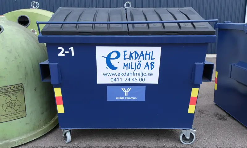 container 2 m3, på hjul